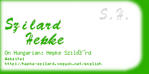 szilard hepke business card